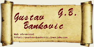 Gustav Banković vizit kartica